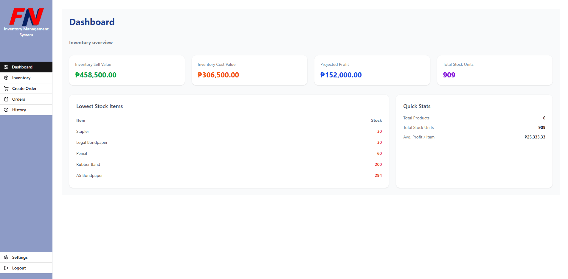 Inventory Management System preview
